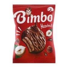 Bimbo Biscuit stuffed and covered with cocoa cream with hazelnut flavor