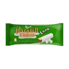 El Shamadan mega wafer biscuit covered with white chocolate