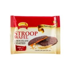 Class A strobe waffle caramel covered with chocolate