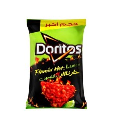 Doritos hot fire with lemon