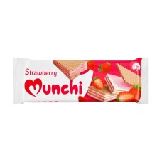 Munchi Wafer Biscuits Filled With Strawberry Cream Flavor