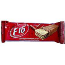 Flo wafer biscuits stuffed and covered with chocolate cream