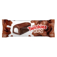 Twinkies Icing cake with vanilla cream and covered with chocolate