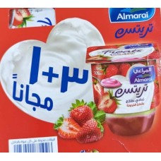 Almarai yogurt treats with strawberry pieces 3 + 1 free