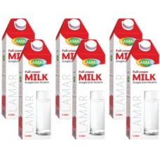 Lamar Full Crem Milk Pack of 6 (1L)