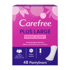 Carefree large sanitary napkin, refreshing fragrance, 48 pcs