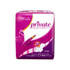 Private Maxi Pocket Night Sanitary Napkins, 8 pads