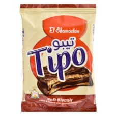 Tipo soft plain biscuit covered with chocolate