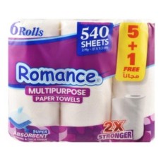 Romance multi use kitchen wipes 6 rolls