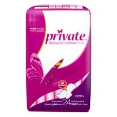 Private Maxi Pocket Sanitary Napkins Night 24 pads