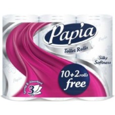 Babia kitchen towels 3 ply, 10 rolls + 2 rolls for free