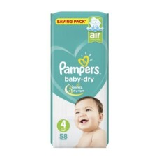 Pampers size 4 58 diapers