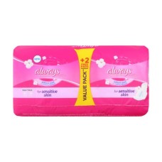 Always Cotton Softness for Sensitive Skin Double Max Thick Long 18 Pads