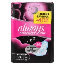 Always Feather Soft Dreamies Extra Long Jumbo 24 Pads
