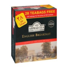 Ahmed Tea Breakfast English Tea, 100 bags + 28 bags for free