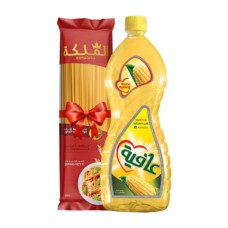 Afia corn oil 800 ml + Al-Malika spaghetti 400 g