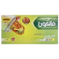 Falcon sandwich bags, size 25 x 12 cm, 30 bags