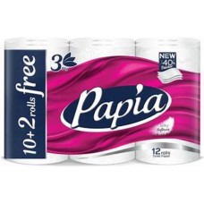 Babia Premium Compressed Toilet Tissue 3 Ply, 10 Rolls + 2 Free Rolls