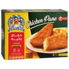 Three Chefs Regular Chicken Pane, 8 Pieces, 400 Gm