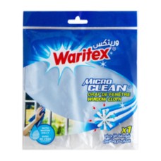 waritex microclean glass towel, blue, 1 piece