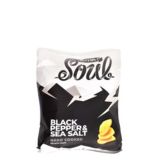 Soul potato slices black pepper and sea salt