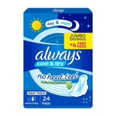 Always Max Thick Night Aloe Vera Extra Long 24 Pads