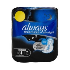 Always Dreams All Night Max Thick Extra Long Night 7 pads