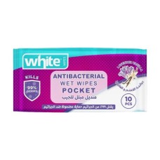 White Lavender Pocket Wet Wipes 10 Wipes