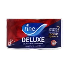 Fine Deluxe Toilet Tissue, 3 ply, 2 rolls