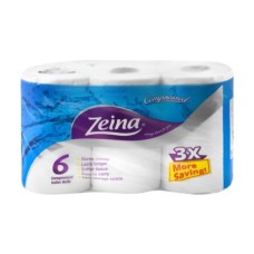Zeina Toilet Tissue Compressed 6 Rolls