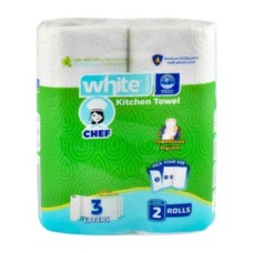 White Flexi Chef Kitchen Towels 2 Rolls