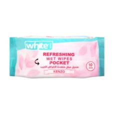 White Kenzo pocket wet wipes 10 wipes