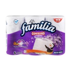 Familia Fresh Compressed Toilet Tissues, Lavender Scent, 6 Rolls Familia Fresh Compressed Toilet Tissues, Lavender Scent, 6 Rolls