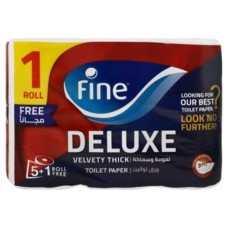 Fine Toilet Paper Deluxe 5 Rolls + 1 Free Roll Fine Toilet Paper Deluxe 5 Rolls + 1 Free Roll
