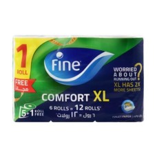 Fine Toilet Tissue Comfort XL 5 Roll + 1 Roll Free Fine Toilet Tissue Comfort XL 5 Roll + 1 Roll Free